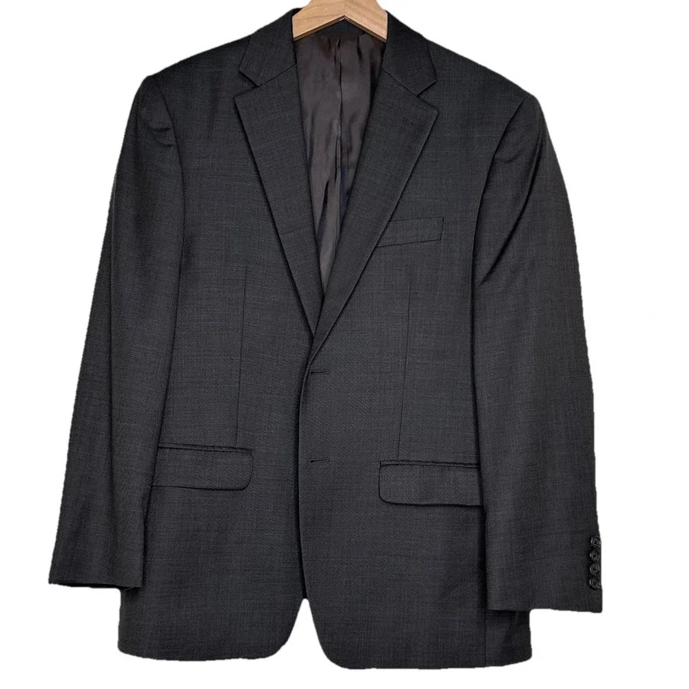 Lauren Ralph Lauren Men's 38S Blazer Grayish Brown 100% Wool 2 Button Sport Coat